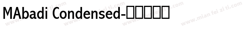 MAbadi Condensed字体转换